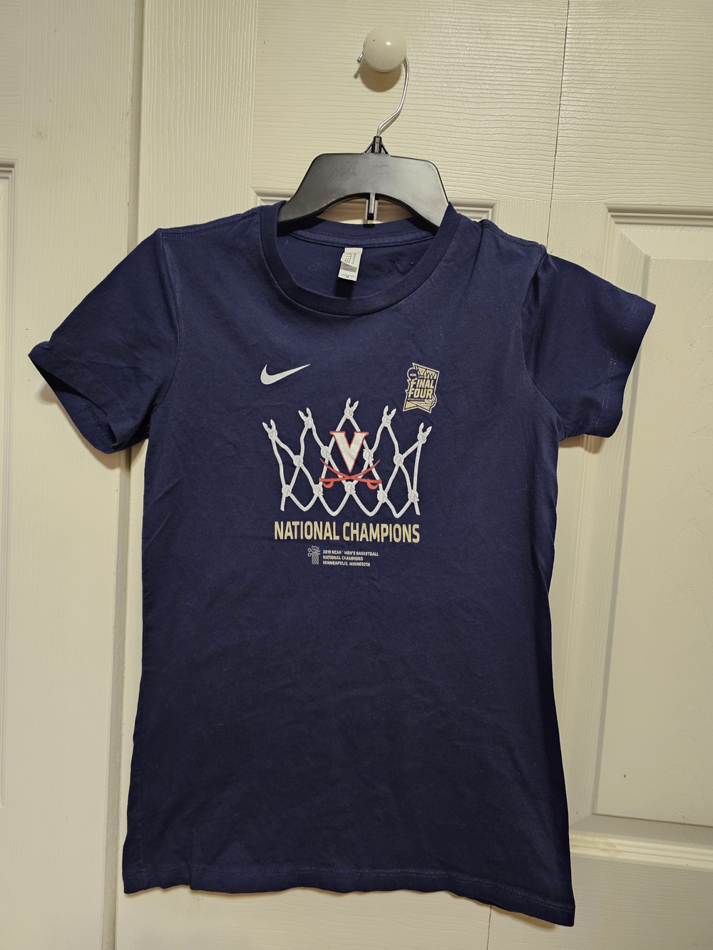 UVA Navy Crewneck Tee Men's Basketball Championship T-shirt